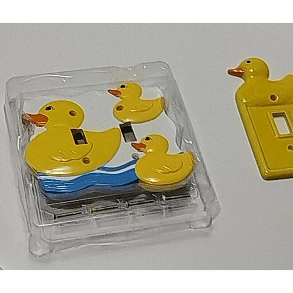 Rubber Ducky Double Light Switch Plate Borders Unlimited set